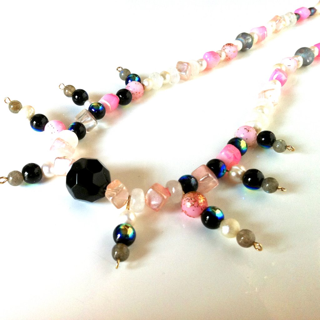 Squash Blossom Necklace- Handmade By Me Vintage Bead And Semi Precious Ooak